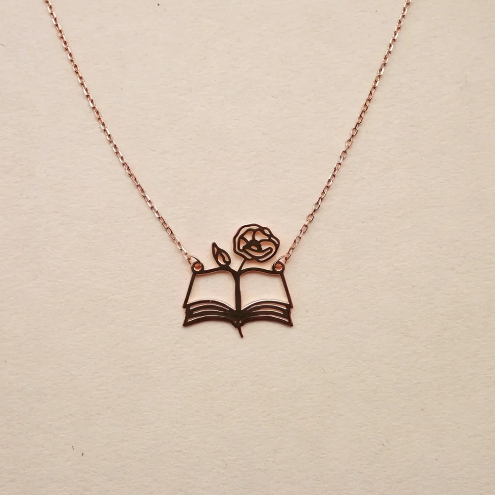Custom Birth‑Flower Open Book  - Birth Flower Necklace review and price