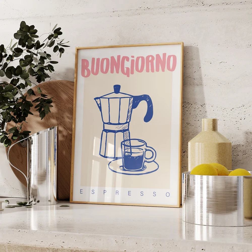 Modern Coffee Espresso Wall Ar - Custom Map Poster review and price