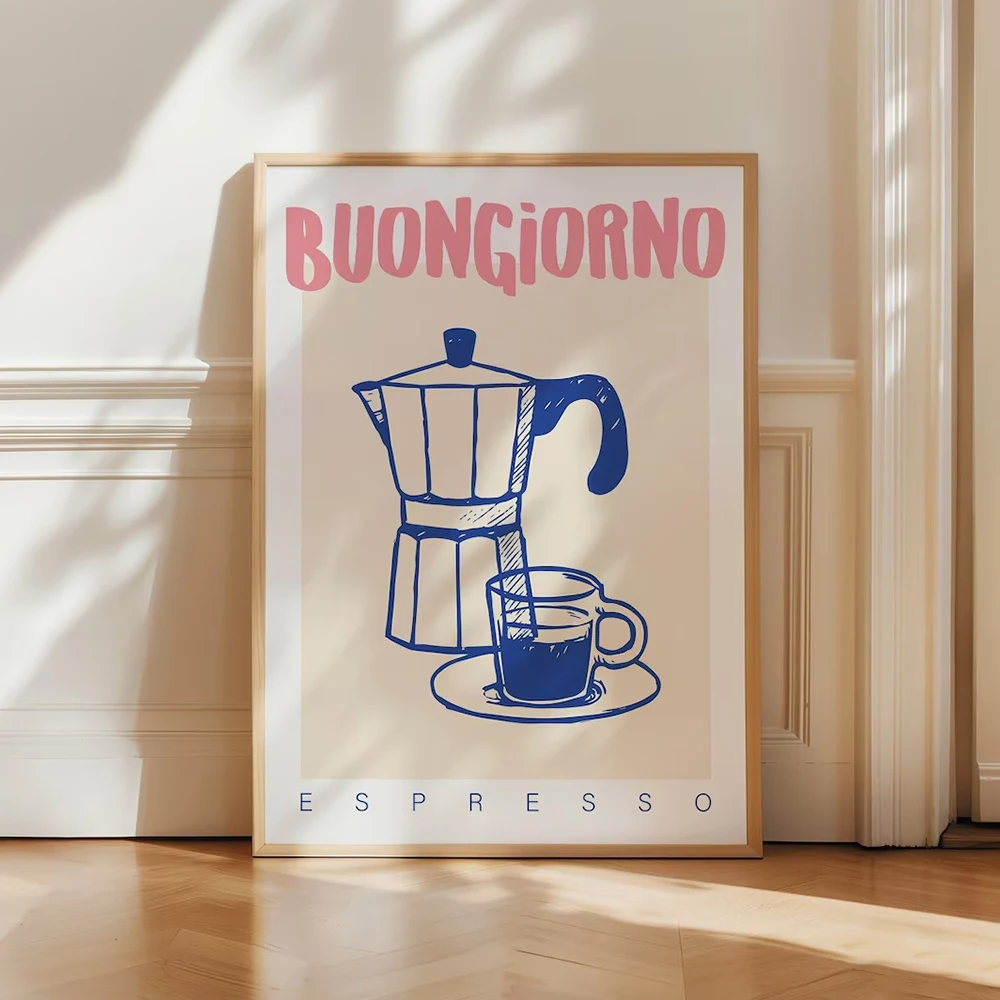 Modern Coffee Espresso Wall Ar - Custom Map Poster review and price