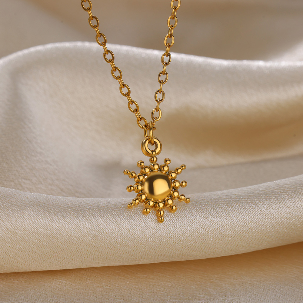 Stainless Steel Geometric Neck - Birth Flower Necklace review and price