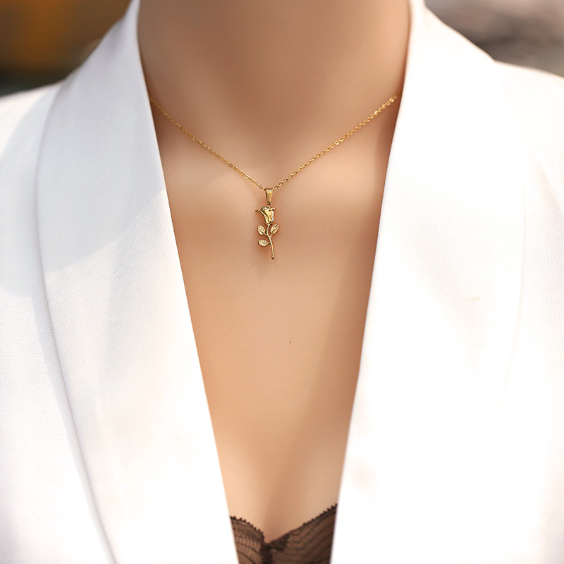 316 stainless steel fashion ro - Birth Flower Necklace review and price