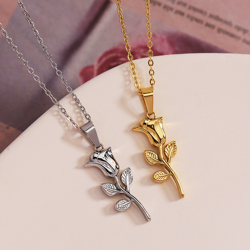 316 stainless steel fashion ro - Birth Flower Necklace review and price