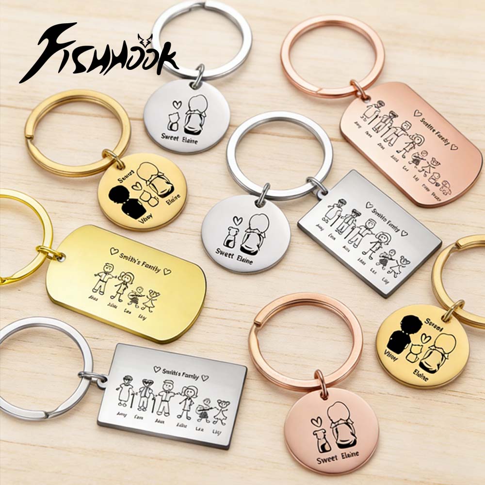 Family Personalized Keychain C - Initial Ring Custom review and price