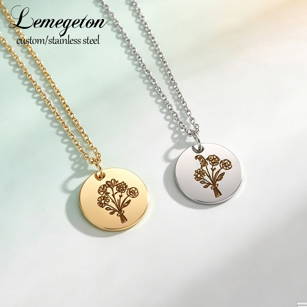 Custom Birth Month Flower Neck - Birth Flower Necklace review and price