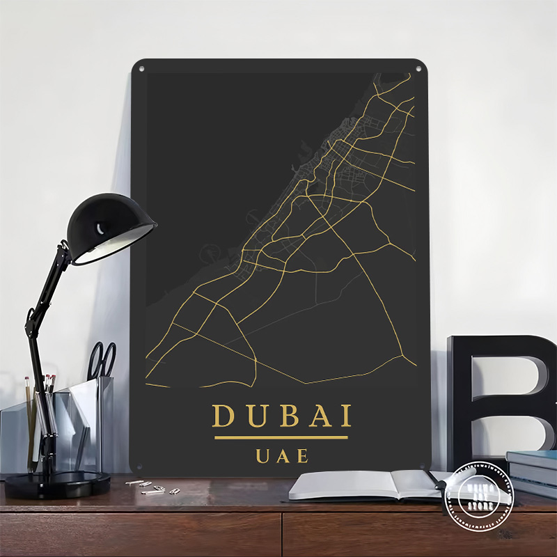 Dubai UAE Map Art Printed Post - Custom Map Poster review and price