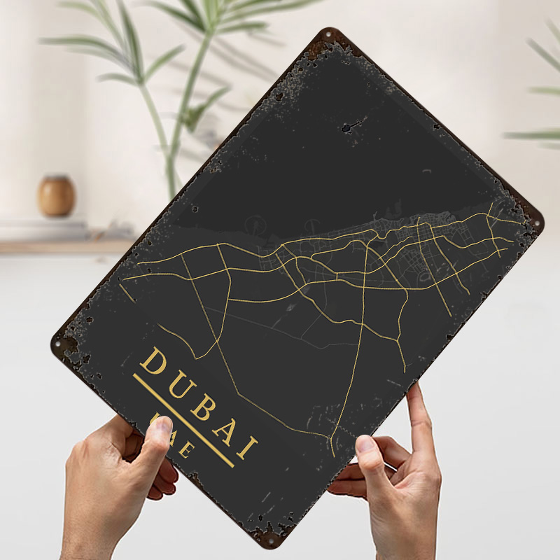 Dubai UAE Map Art Printed Post - Custom Map Poster review and price