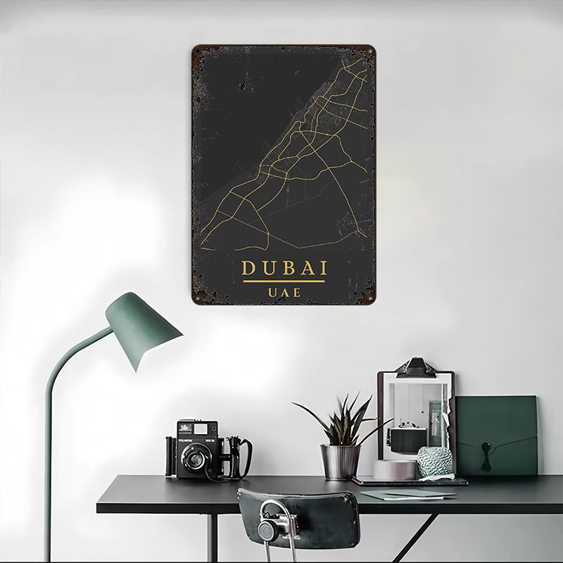 Dubai UAE Map Art Printed Post - Custom Map Poster review and price