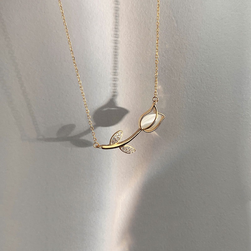 Stainless Steel Rose Tulip Cry - Birth Flower Necklace review and price