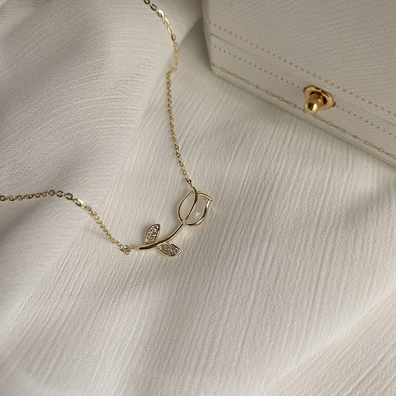 Stainless Steel Rose Tulip Cry - Birth Flower Necklace review and price