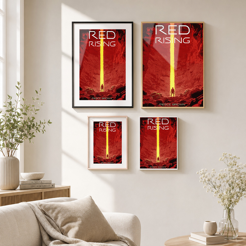 Red Rising Book Cover Framed A - Custom Photo Book review and price