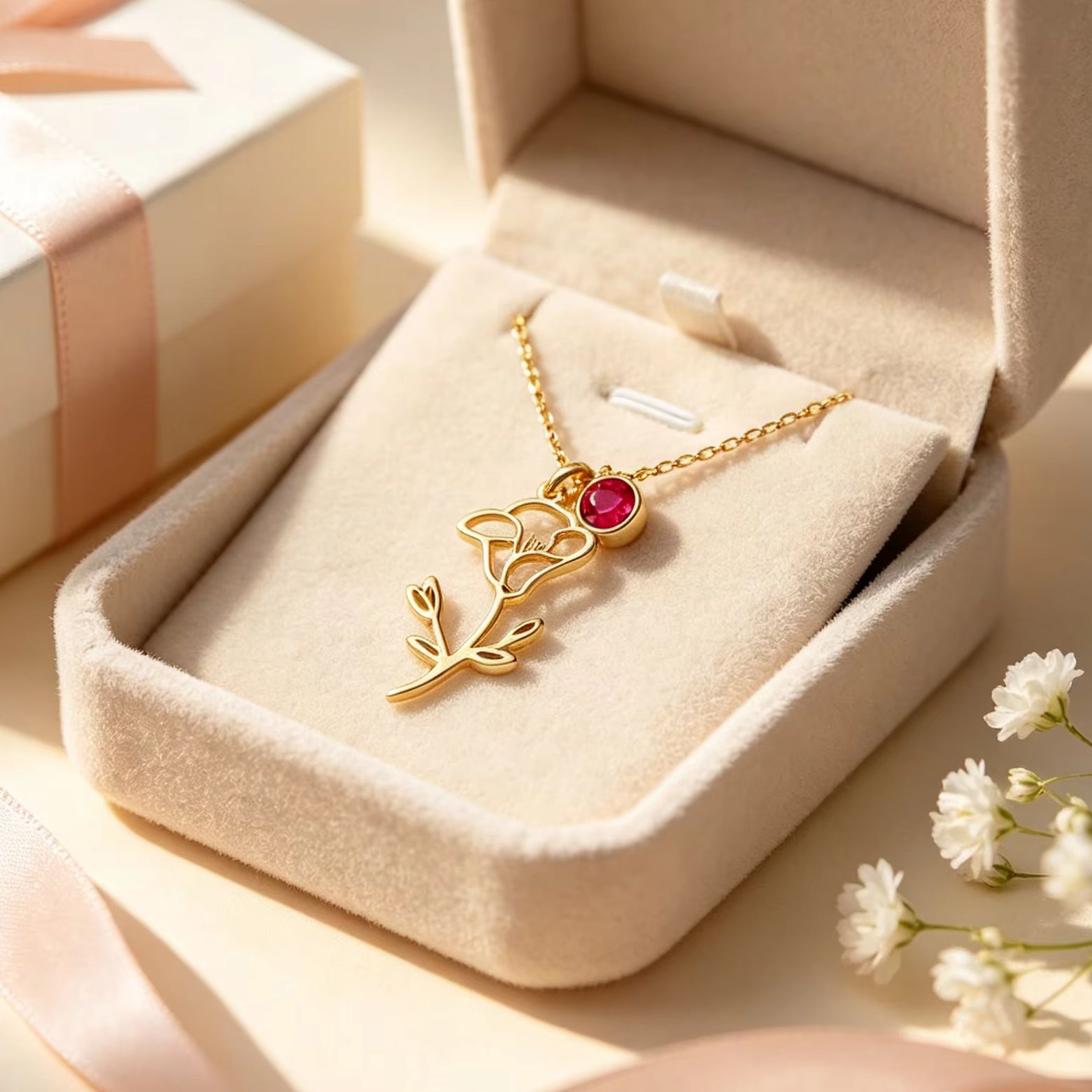 Customized Birth Moon Flower S - Birth Flower Necklace review and price