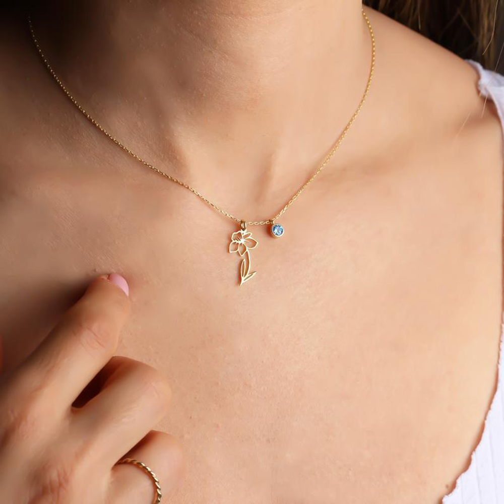 Customized Birth Moon Flower S - Birth Flower Necklace review and price