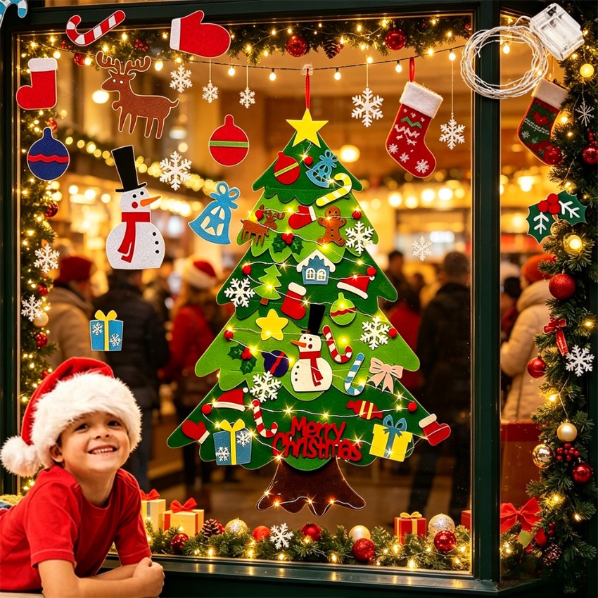 DIY Felt Christmas Tree with D - Family Tree Print review and price