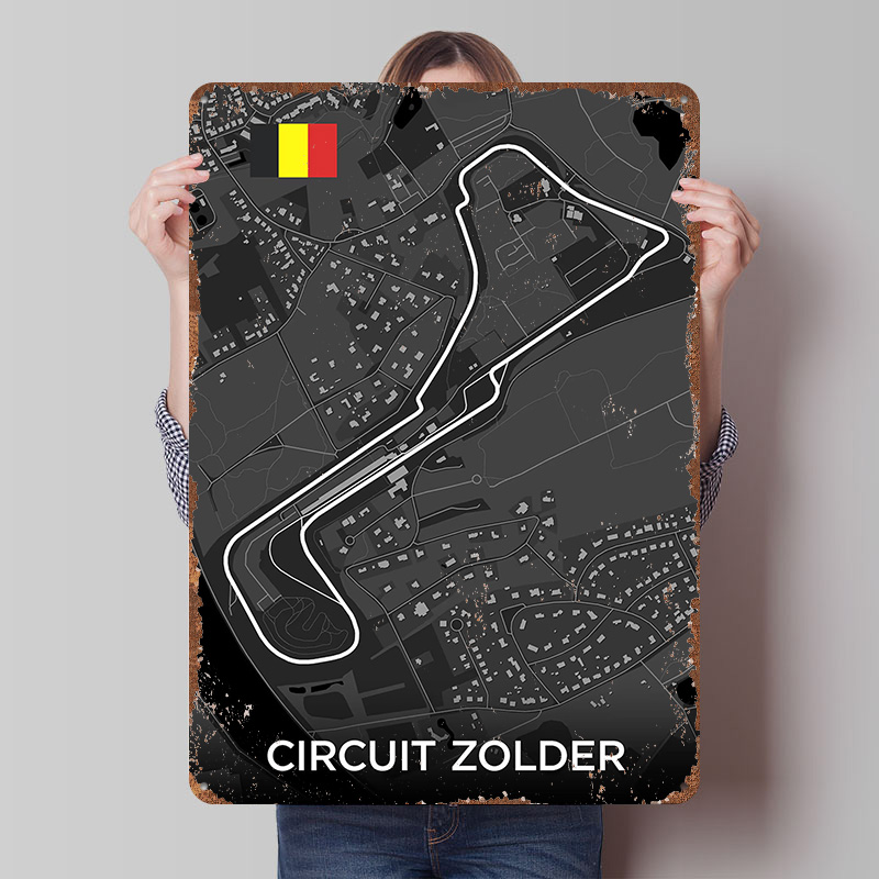 Circuit Zolder Track Map Metal - Custom Map Poster review and price
