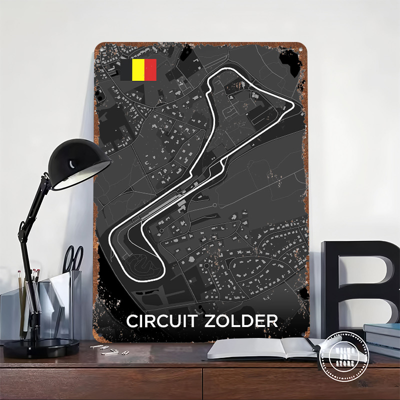 Circuit Zolder Track Map Metal - Custom Map Poster review and price