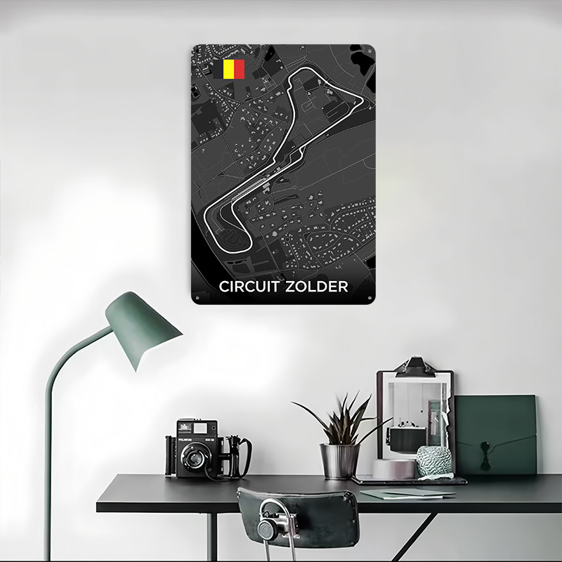 Circuit Zolder Track Map Metal - Custom Map Poster review and price